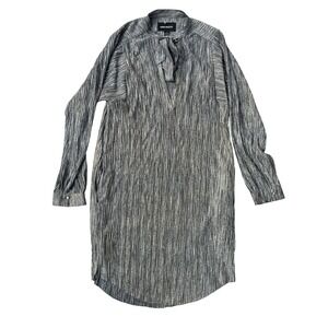 SABINA MUSAYEV Agatha Metallic Thread Tie Neck Mini Dress Medium‎